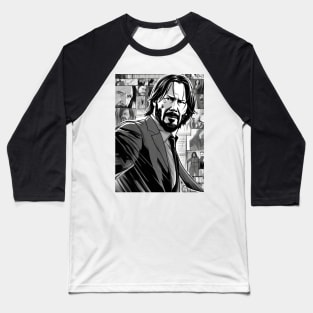 John Wick Comic book style_002 Baseball T-Shirt